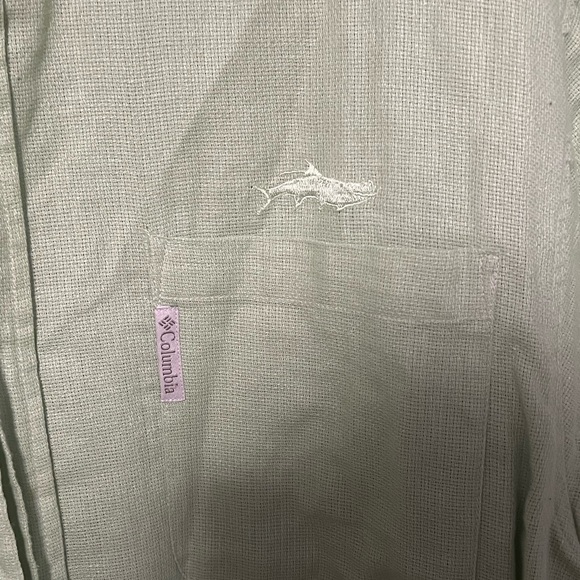 Columbia River Lodge Men's Shirt Spring Green Short Sleeve Size XL - Picture 4 of 4